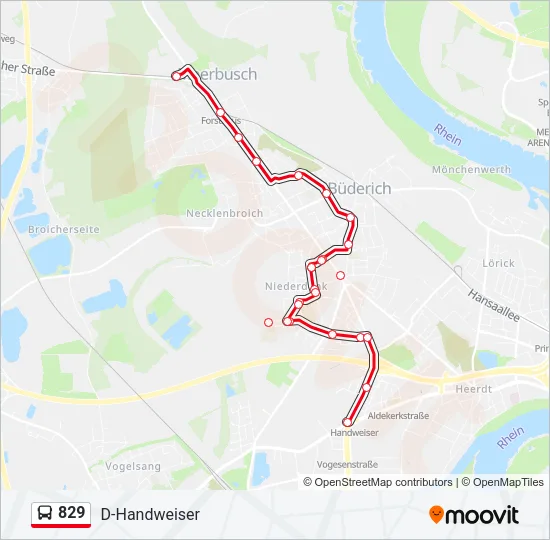 829 Bus Line Map