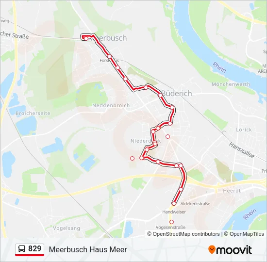 829 Bus Line Map
