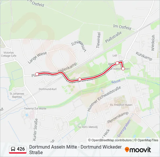 426 Bus Line Map