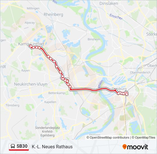 SB30 bus Line Map