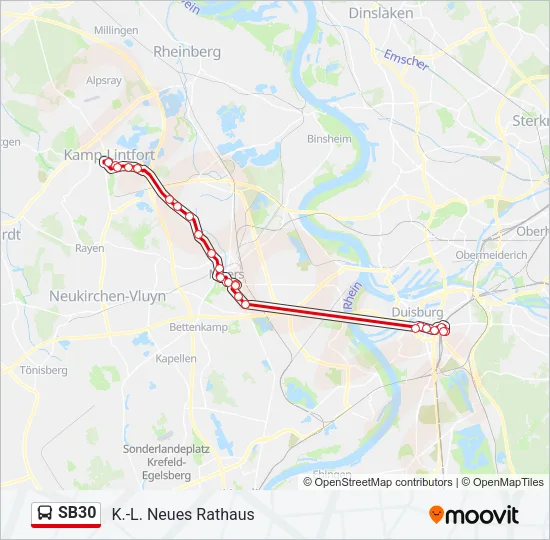 SB30 Bus Line Map