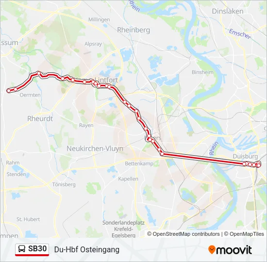 SB30 Bus Line Map