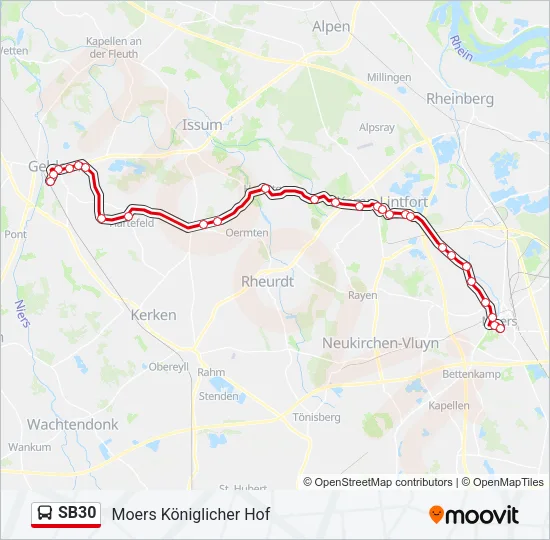 SB30 Bus Line Map