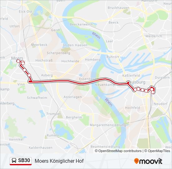 SB30 bus Line Map