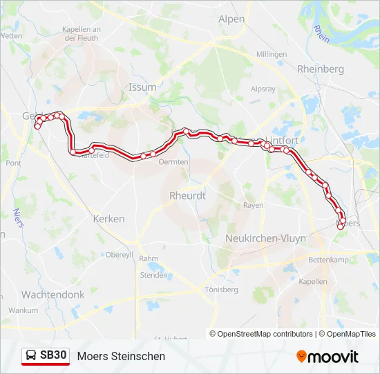 SB30 Bus Line Map