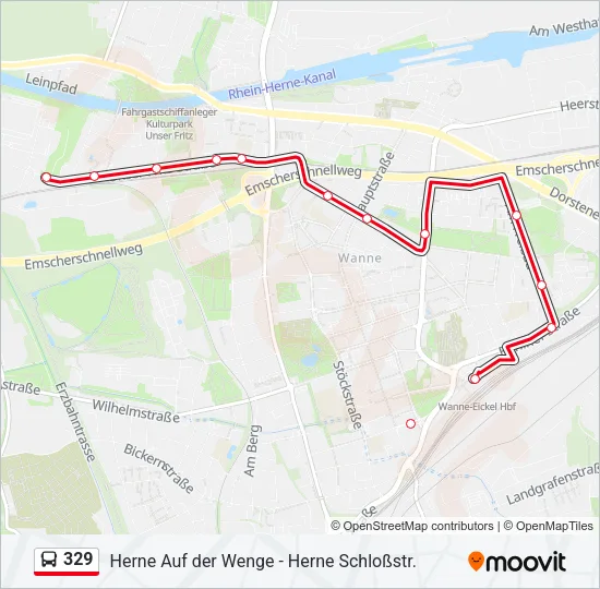 329 Bus Line Map