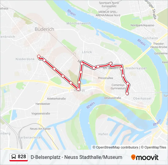 828 Bus Line Map