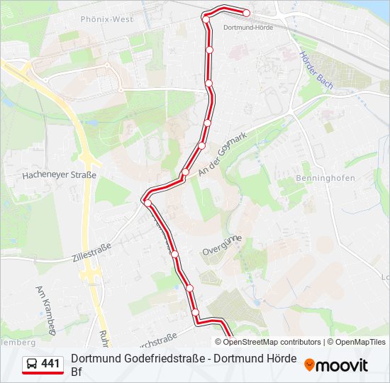 441 bus Line Map