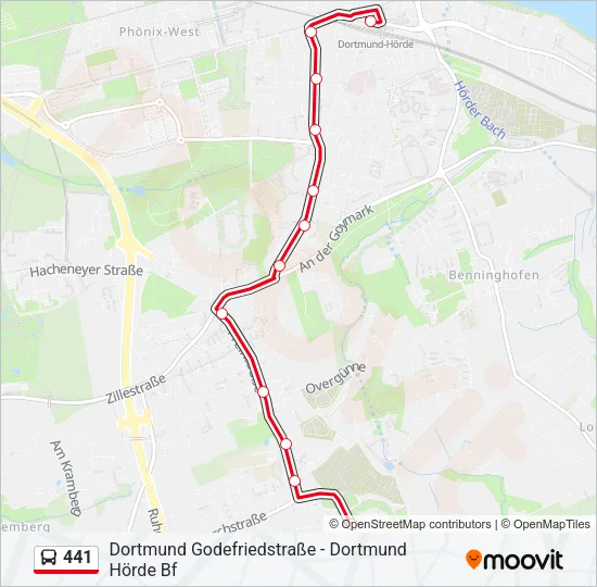 441 Bus Line Map