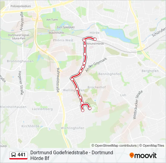 441 Bus Line Map