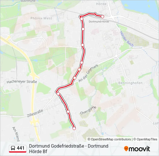 441 Bus Line Map