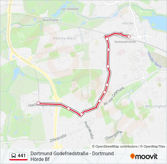 441 Bus Line Map