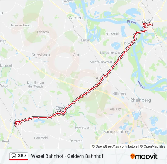 SB7 Bus Line Map