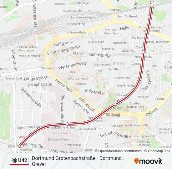 U42 Subway Line Map