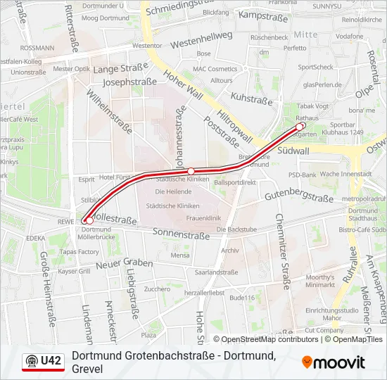 U42 Subway Line Map