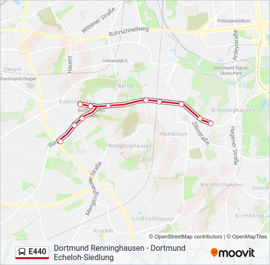 E440 Bus Line Map