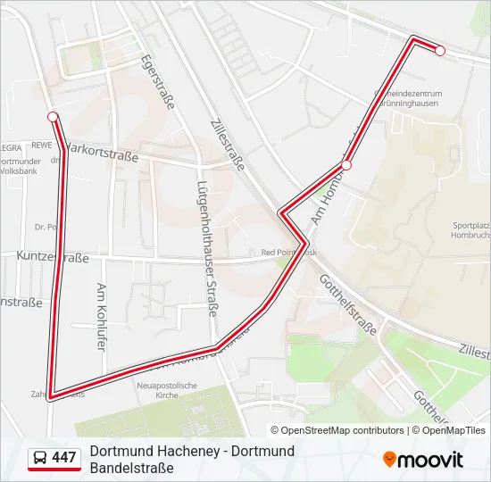 447 Bus Line Map