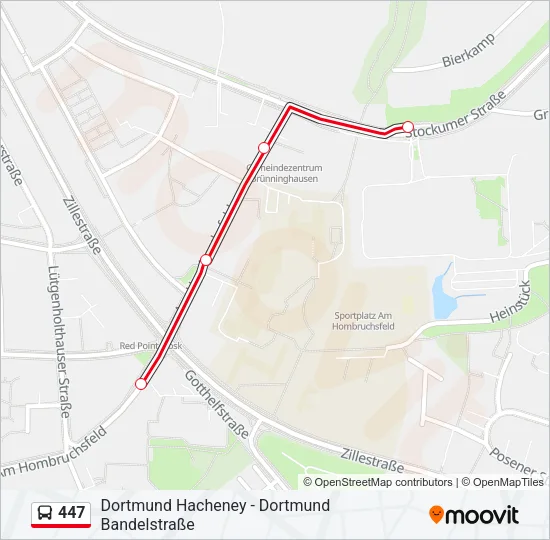 447 Bus Line Map