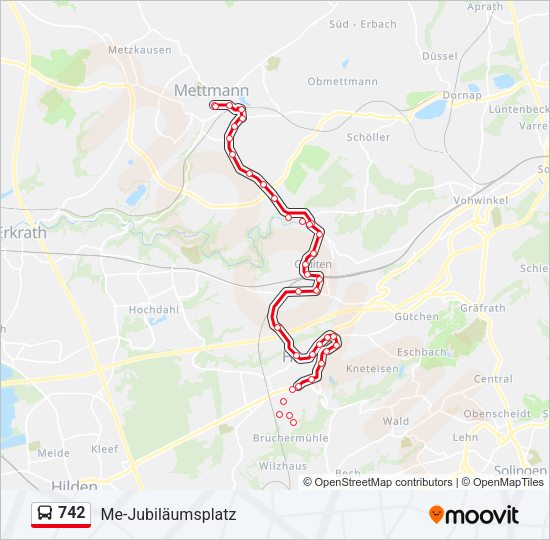 742 Bus Line Map