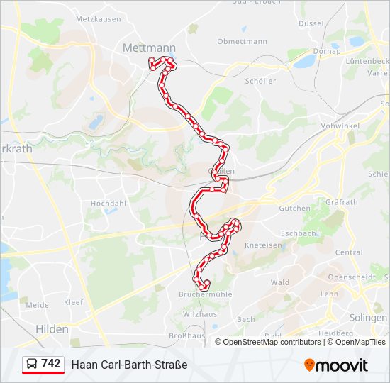 742 Bus Line Map