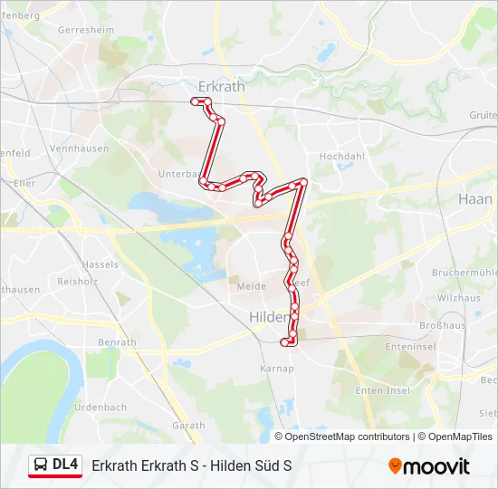 DL4 Bus Line Map
