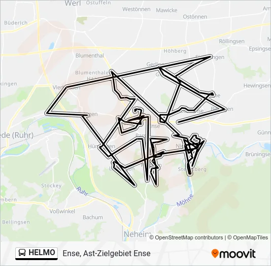 Автобус HELMO: карта маршрута