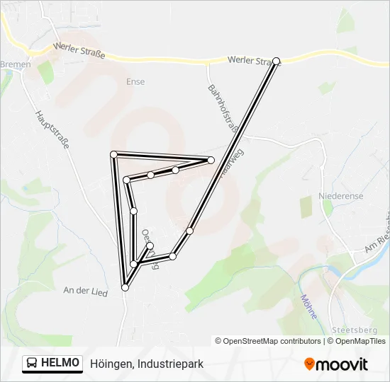 Автобус HELMO: карта маршрута
