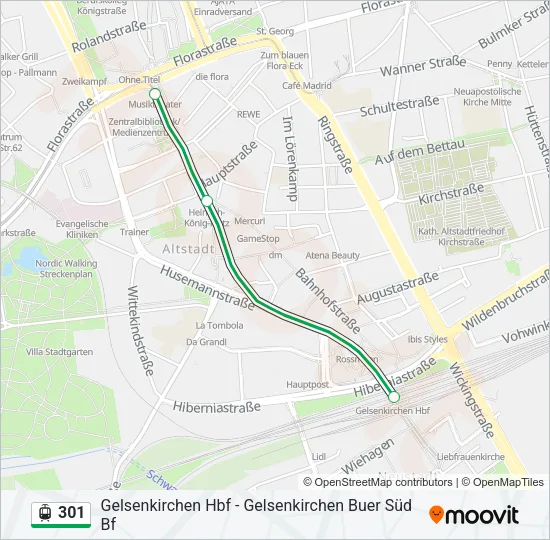 301 Light Rail Line Map