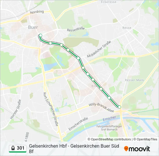 301 Light Rail Line Map