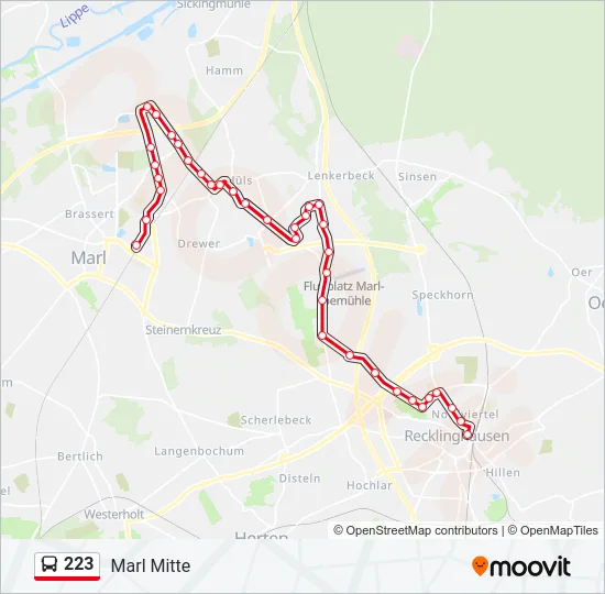 223 Bus Line Map