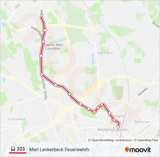 223 Bus Line Map