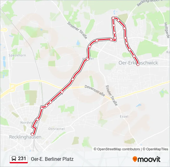 231 Bus Line Map