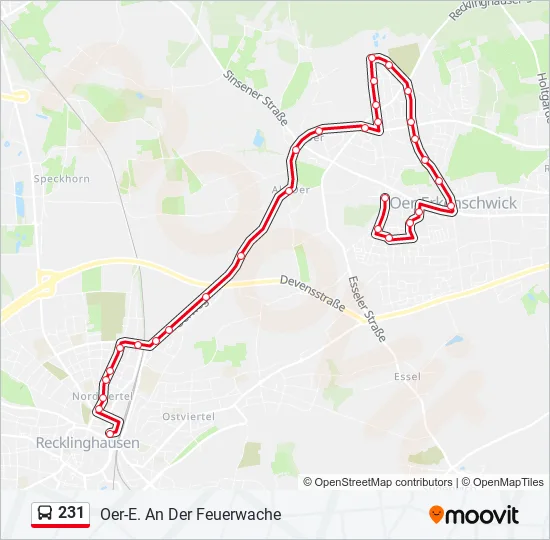 231 Bus Line Map