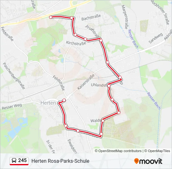 245 Bus Line Map