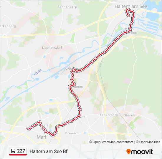 227 Bus Line Map