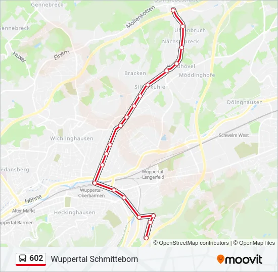 602 Bus Line Map