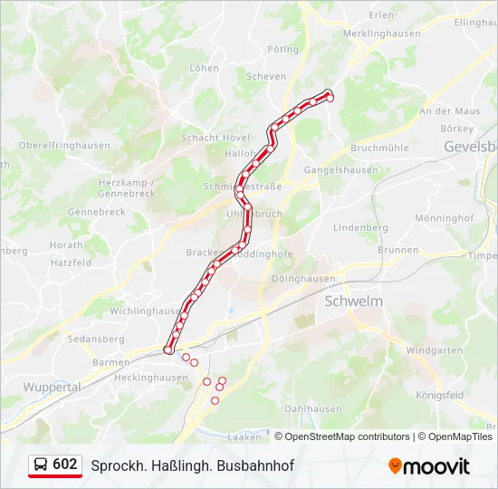 602 Bus Line Map