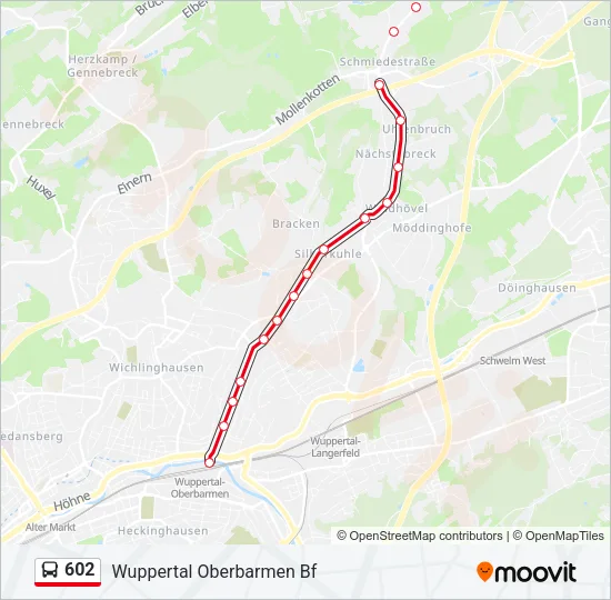 602 Bus Line Map