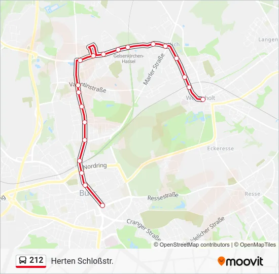 Автобус 212: карта маршрута