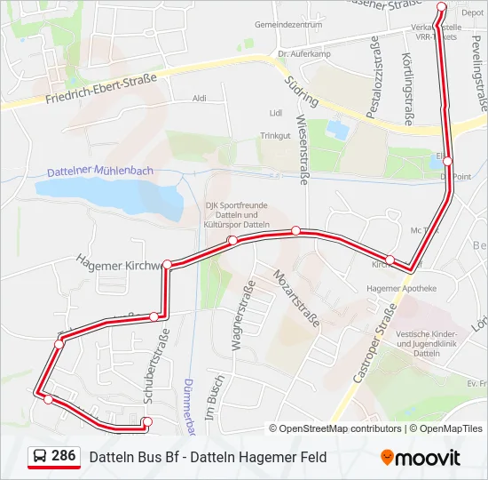 286 Bus Line Map