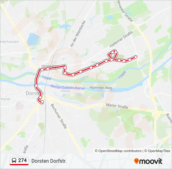 274 Bus Line Map