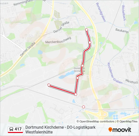 417 Bus Line Map