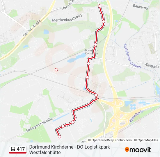 417 Bus Line Map