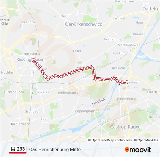 233 Bus Line Map