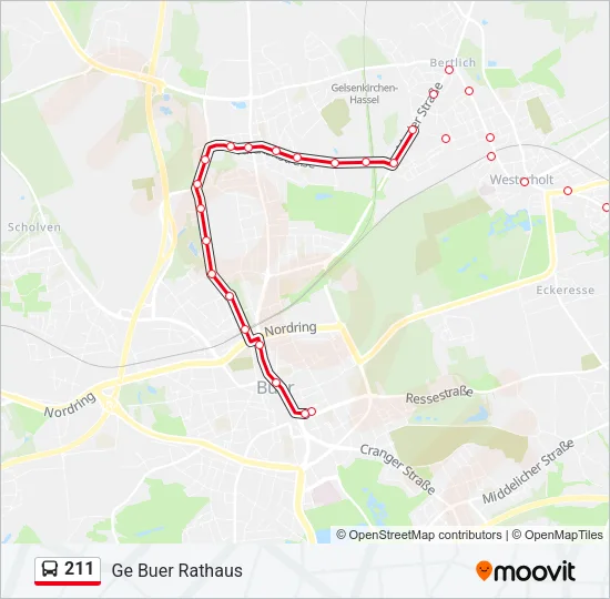 211 Bus Line Map