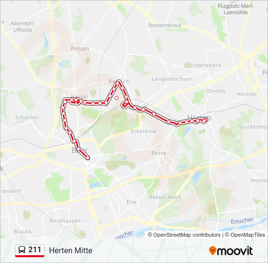 211 Bus Line Map