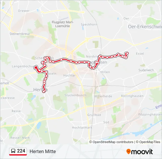 224 Bus Line Map