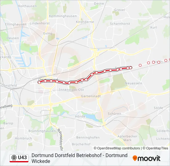 U43 Subway Line Map
