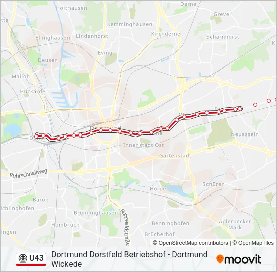 U43 Subway Line Map