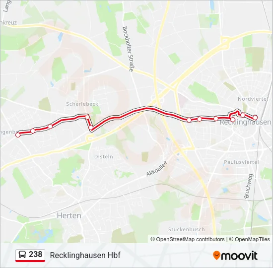238 Bus Line Map